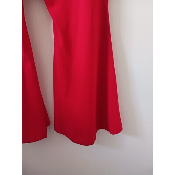 INC International Concepts Pull On Pants Flare Split Leg Red Size 14 - Picture 8 of 9